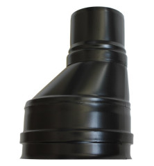Réduction conique décentrée noire - Ø 80 M - 150 F