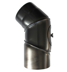 Coude à 90° orientable acier noir - Ø 150
