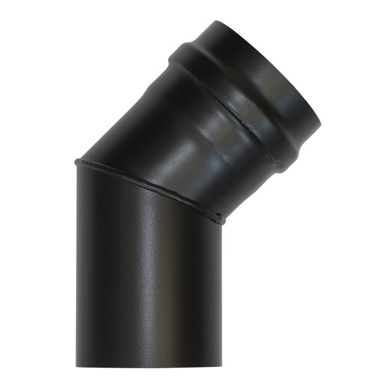 Coude à 45° acier noir - Ø 130