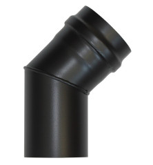 Coude à 45° acier noir - Ø 140