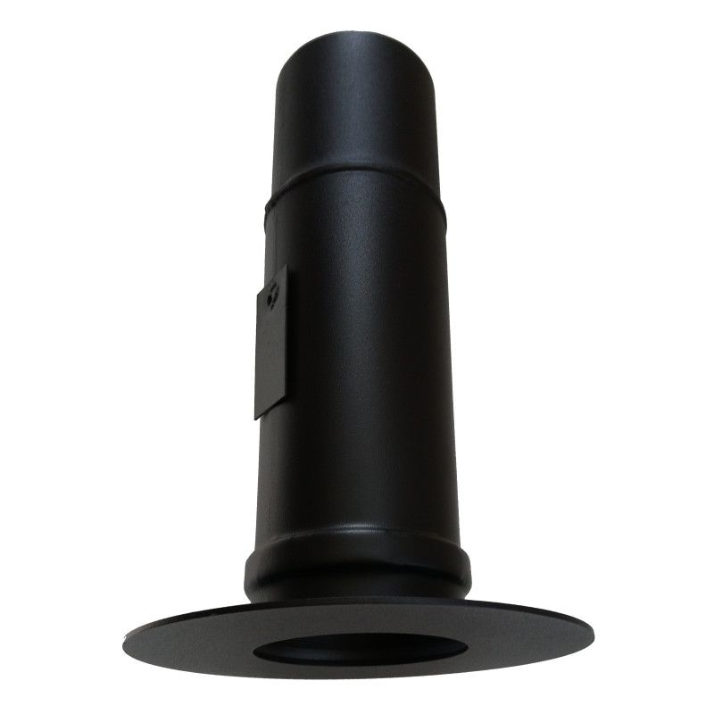 Longueur droite mâle ajustable avec rosace noir - Ø 130