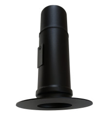 Longueur droite mâle ajustable avec rosace noir - Ø 150