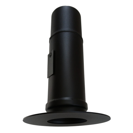 Longueur droite mâle ajustable avec rosace noir - Ø 150