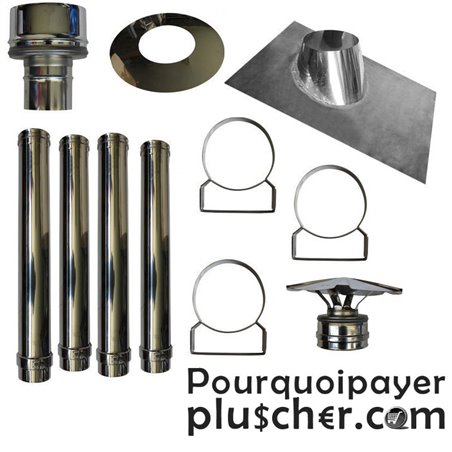 Kit création de conduit intérieur mural DP80 - 4m