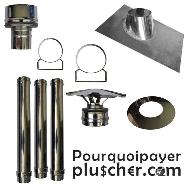 Kit création de conduit intérieur mural DP80 - 3m