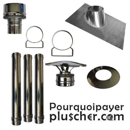 Kit création de conduit intérieur mural DP80 - 3m