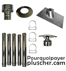 Kit création de conduit intérieur mural DP80 - 5m