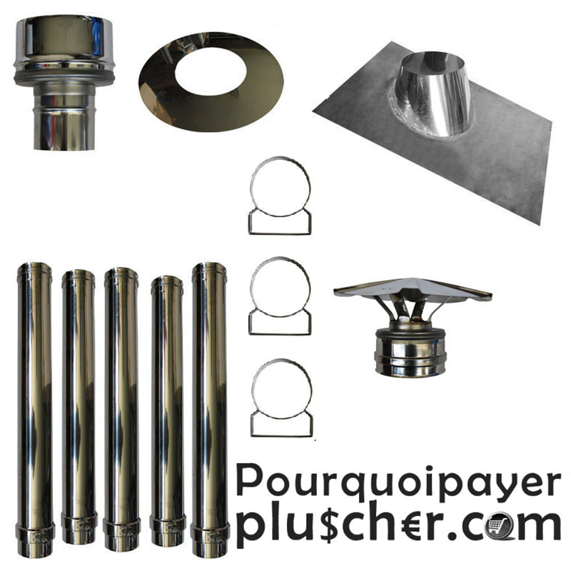 Kit création de conduit intérieur mural DP80 - 5m