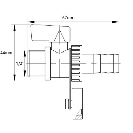 Vanne de vidange chaudière 1/2