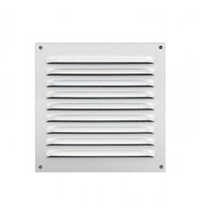 Lot de 5 grilles aluminium laquées blanc avec moustiquaire 30x30 cm - Ep 0,8