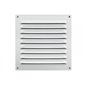 Lot de 5 grilles aluminium laquées blanc avec moustiquaire 30x30 cm - Ep 0,8
