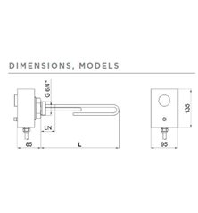 Résistance 3 kW avec aquastat de sécurité pour ballon