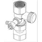 Raccord d'arrêt pour vase d'expansion ¾'' avec vidange