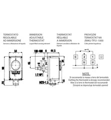 Aquastat TC 2-100, thermostat à plongeur 0-90 °C, ½'', longueur: 100 mm